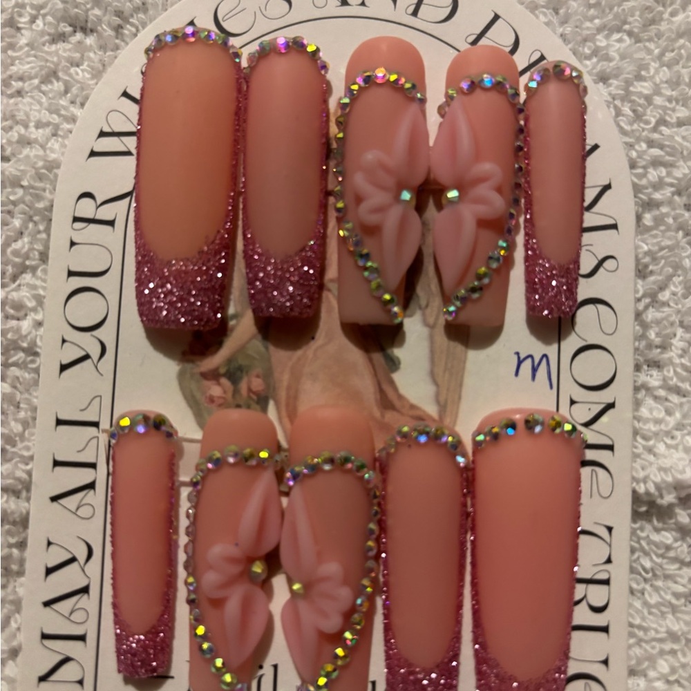 Press-On Nails bundle with Rhinestones